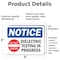 Signmission Dielectric Testing In Progress Sign With Symbol, 5 in W x Rectangle, Vinyl Decal OS-2PACK-NS-D-35-L-10985 - alternate 4